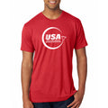 USAWSWS - Circular White Logo T-Shirt - Vintage Red