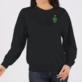 Words of Wonder IYKYK Embroidered Pullover Crewneck Sweatshirt- Black