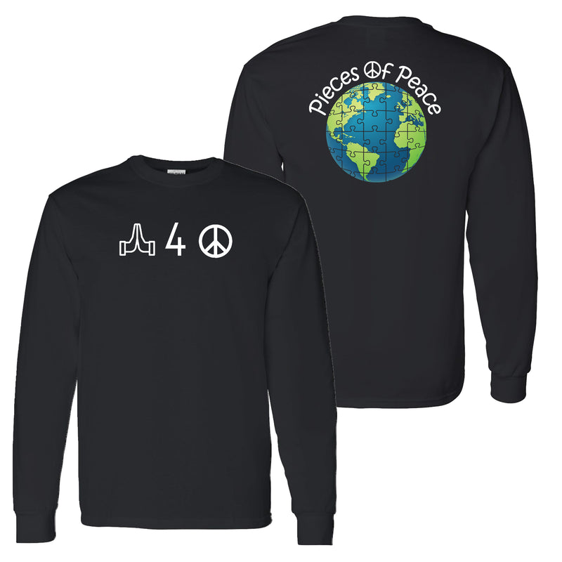 Pray For Peace Unisex Long-Sleeve T-shirt - Black